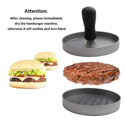 Burger Press Hamburger Meat Tool – Aluminum Patty Maker for Kitchen BBQ and Grill