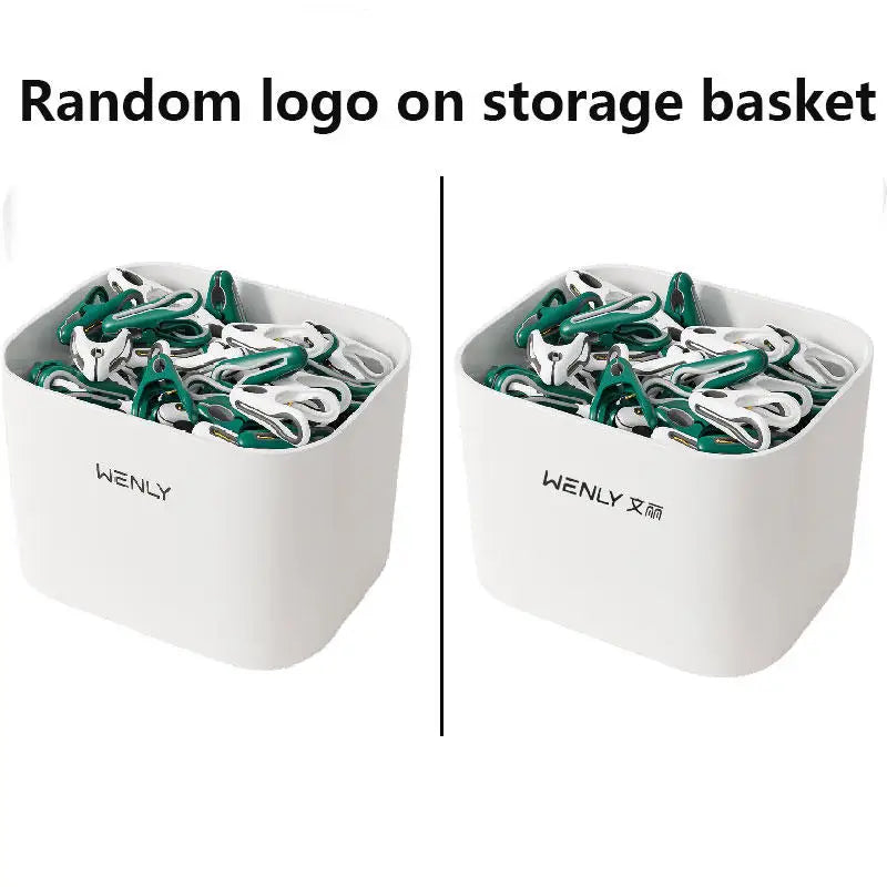 12–36PCS Plastic Clothes Pins with Storage Box, Multi-Purpose Laundry & Food Clips