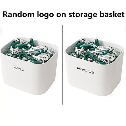 12–36PCS Plastic Clothes Pins with Storage Box, Multi-Purpose Laundry & Food Clips