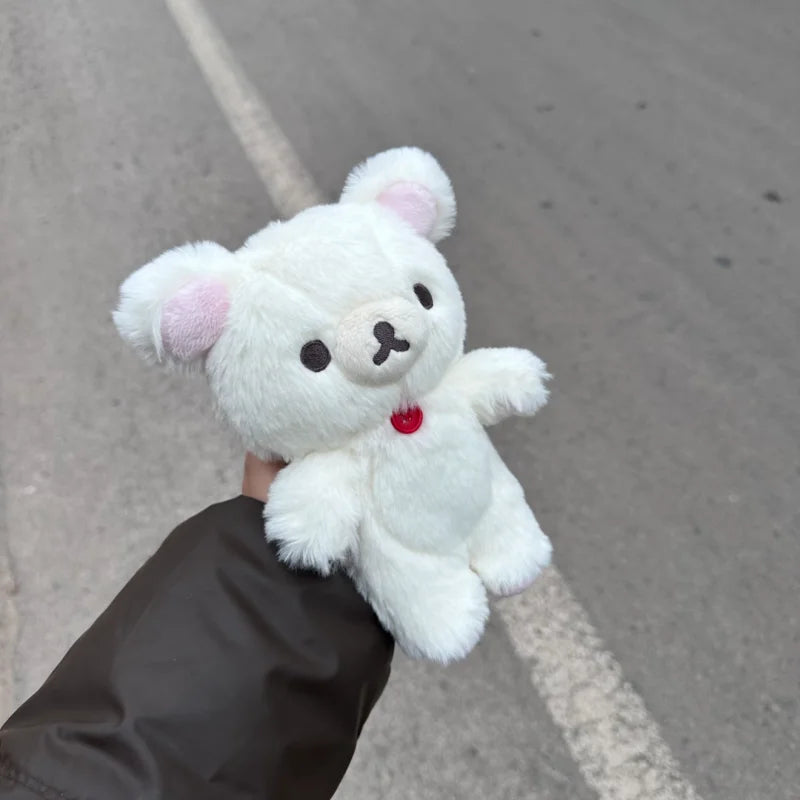 20cm Rilakkuma Plush Doll Long Hair Series, Super Soft Kawaii Bear Stuffed Animal Toy, Cute Cartoon Plush for Kids and Collectors