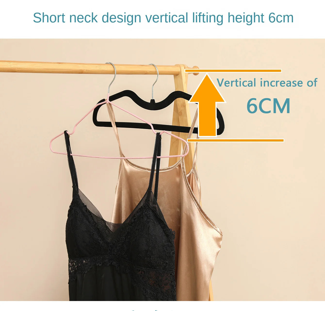 10PCS Flocking Plastic Clothes Hangers – Space-Saving Anti-Slip Short Neck Drying Hangers