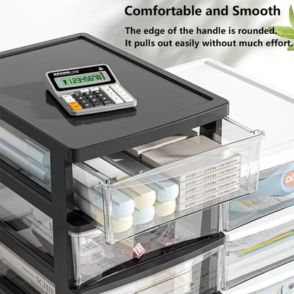 Clear Desktop Storage Box with Drawer – Heightened Plastic Table Organizer for Stationery & Cosmetics