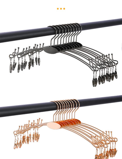 Metal Multi-Hook Underwear Hanger Set (5PCS) – Heavy-Duty Clips Rack for Socks, Bras & Small Clothes