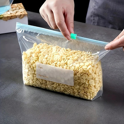 Silicone Food Storage Bags – Leakproof Reusable Stand-Up Zip Shut Fresh Food Storage Bags