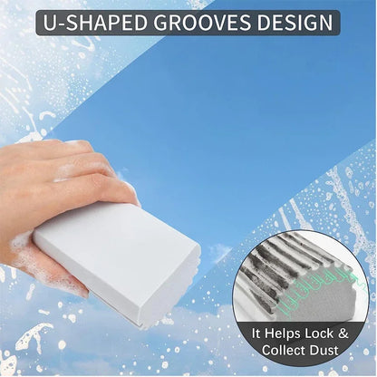Car Damp Clean Duster Sponge – Reusable Eraser Brush for Auto, Blinds, Kitchen, and Window Cleaning