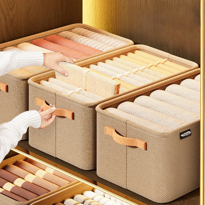 Thickened Foldable Clothes Storage Box – Versatile Closet & Drawer Organizer with Reinforced Handles