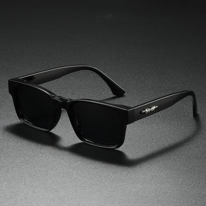 Square Polarized Sunglasses for Men and Women with Metal Core Frame, UV400 Protection, Unisex Fashion Eyewear for Travel, Driving, and Outdoor Activities