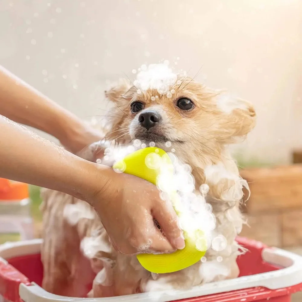 Soft Silicone Sponge Brush – Non-Stick Scratch-Free Scrubber for Kitchen Bowls and Fruit Washing