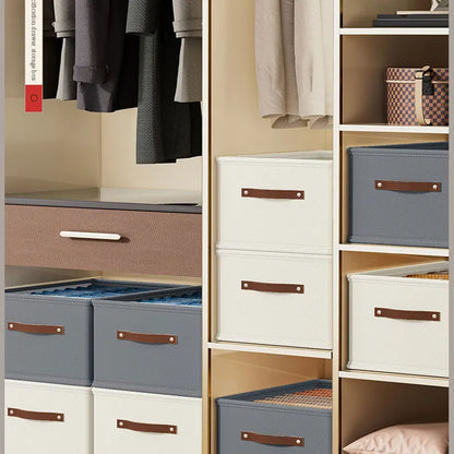 Oxford Fabric Storage Basket – Uncovered Clothing & Toy Organizer Box for Bedroom & Cabinet