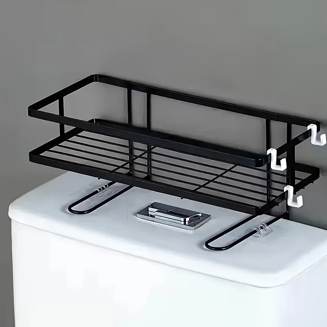 Non-Perforated Toilet Storage Rack – Multifunctional Bathroom Organizer with No-Drill Installation