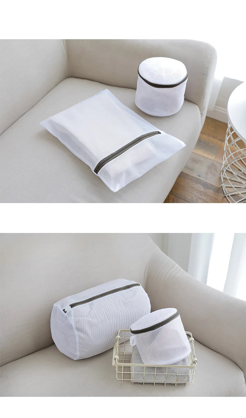Laundry Bags Set for Washing Machine, Fine Mesh Oxford Fabric Wash Bags for Clothes, Underwear and Bras