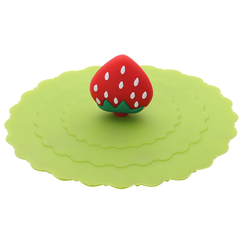 Cartoon Silicone Cup Cover 10cm – Cute Heat-Resistant Leak-Proof Sealed Lid Dustproof Suction Cup Tea Cover