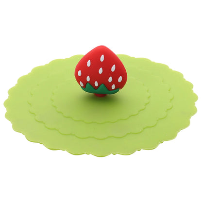 Cartoon Silicone Cup Cover 10cm – Cute Heat-Resistant Leak-Proof Sealed Lid Dustproof Suction Cup Tea Cover