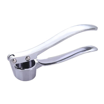 Stainless Steel Garlic Press Crusher & Mincer, Manual Garlic Smasher Squeezer Kitchen Grinding Tool