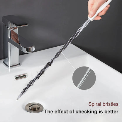 Pipe Dredging Brush – Flexible Drain Cleaner for Bathroom Hair, Sink & Sewer Clog Removal
