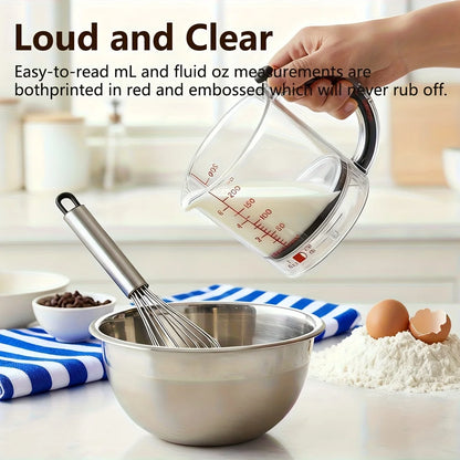 4-in-1 Adjustable Measuring Cup – Multifunctional Kitchen Measuring Cup with Scraper-Style Seal Base for Cooking and Baking