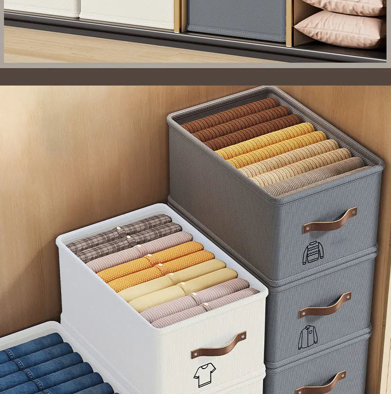 Oxford Fabric Storage Basket – Uncovered Clothing & Toy Organizer Box for Bedroom & Cabinet