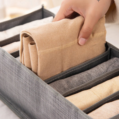 Foldable Clothes Organizer with Handles – Jeans Storage Box for Closet Drawer & Wardrobe Organization