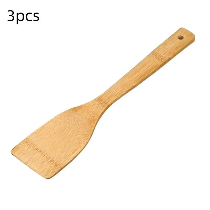 Bamboo Spatula – Natural Bamboo Wood Kitchen Spatula Spoon Cooking Utensil for Wok and Food Preparation