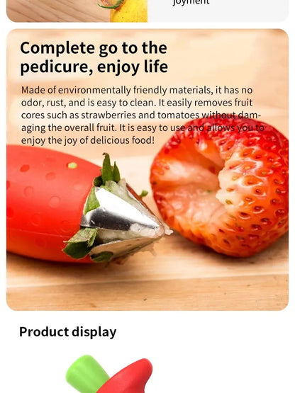 1pc Strawberry Stem Remover Tomato Stem Remover Pineapple Hole Seed Remover Vegetable Cutter Kitchen Gadget