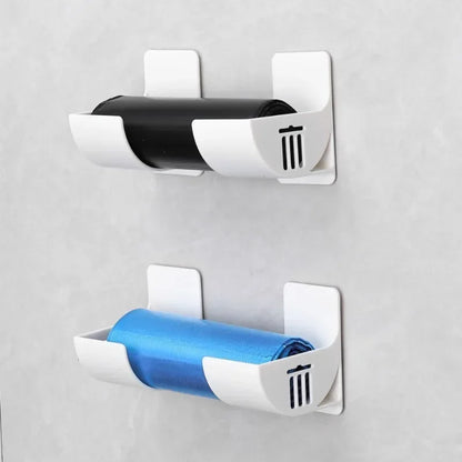 2/4PCS Wall Mounted Trash Bag Holder – Garbage Bag Storage Box & Plastic Film Dispenser for Kitchen