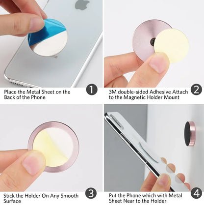 Universal Magnetic Car Phone Holder, Dashboard and Wall Mounted Mobile Phone Stand for iPhone, Samsung, Xiaomi, Huawei, Strong Magnet Car Mount