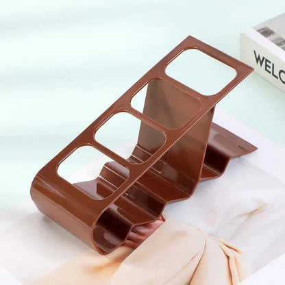 4-Slot Remote Control Holder, Plastic Desk Organizer for Living Room, Office & Home Storage