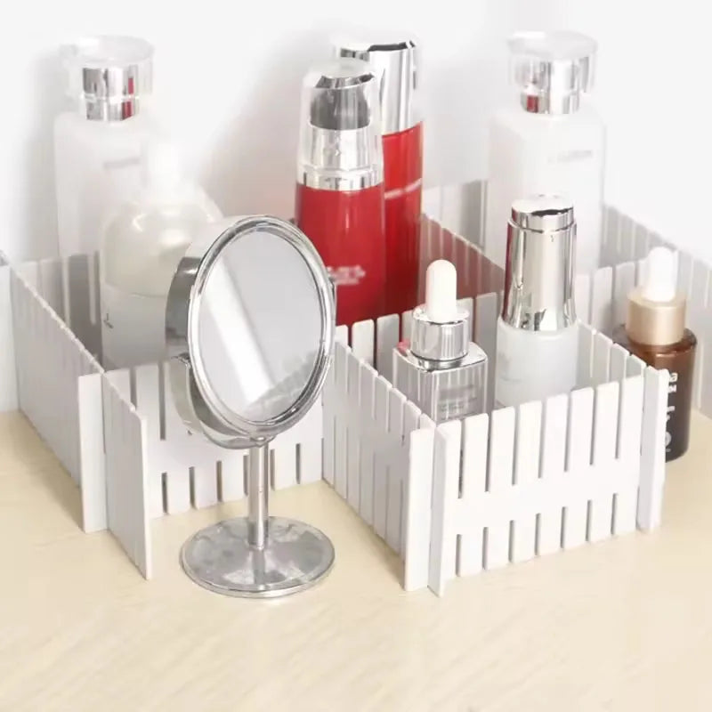 4Pcs Adjustable Drawer Dividers, Household Storage Cabinet Organizer for Underwear, Socks, Sundries & Desk Drawers