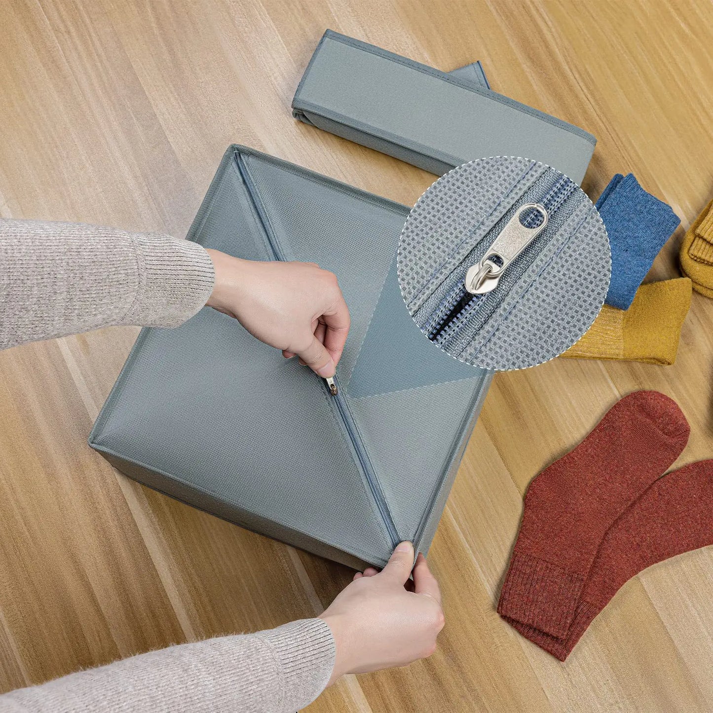 Underwear Drawer Organizer Box – Bra, Socks & Clothes Storage for Cabinet, Closet & Wardrobe