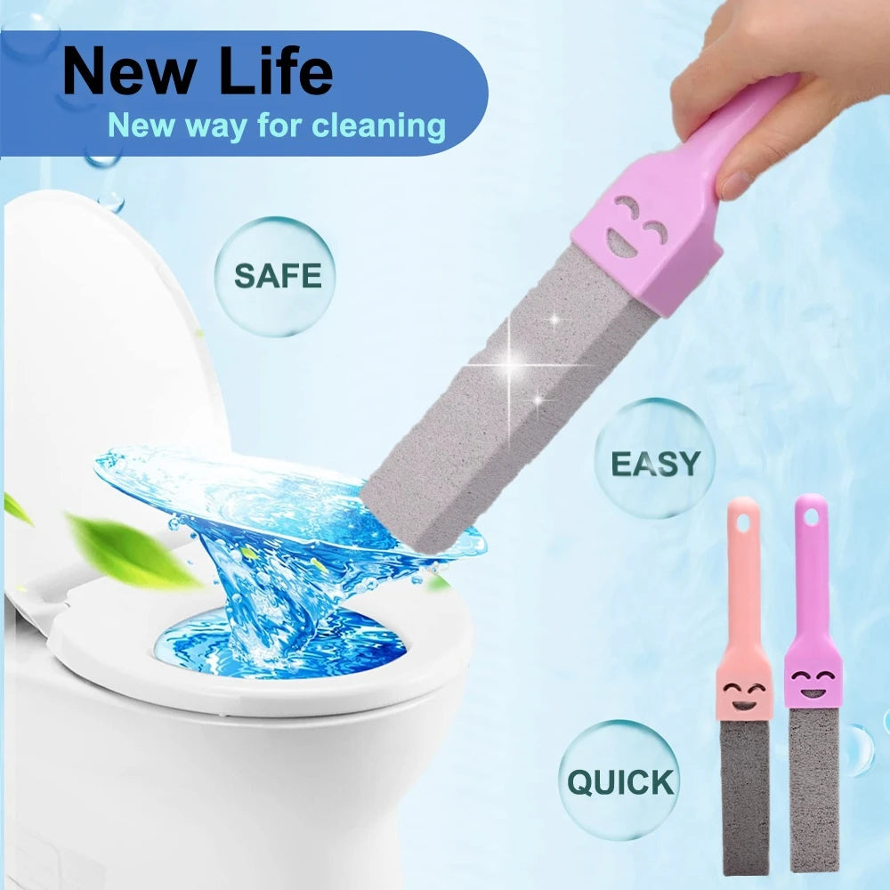 Pumice Stone Cleaning Stick – Toilet Seat Limescale Rust Stain Dirt Removal Brush for Bathroom Tile Sink Household Cleaning