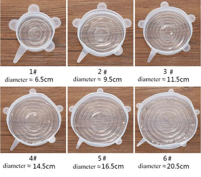 Silicone Stretch Lid – Reusable Food Cover Sealed Bowl Storage Kitchen Accessory