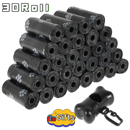 Disposable Dog Poop Waste Bags Rolls, Leak-Proof Pet Cleanup Bags with Bone Dispenser Compatibility, 10/30/50 Roll Options for Outdoor and Home Use