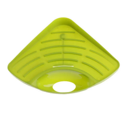 Multifunctional Kitchen Sink Triangle Storage Rack – Sponge Drainage Shelf & Utensil Organizer