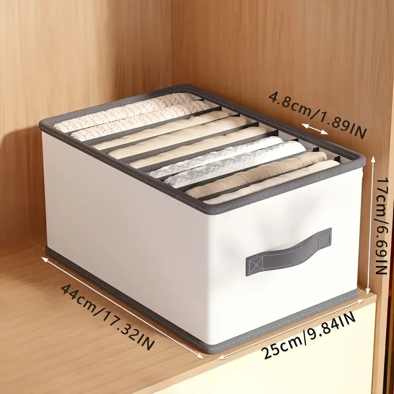 Foldable Fabric Drawer Organizers with Handles – Multi-Compartment Storage Boxes for Clothes & Bedding