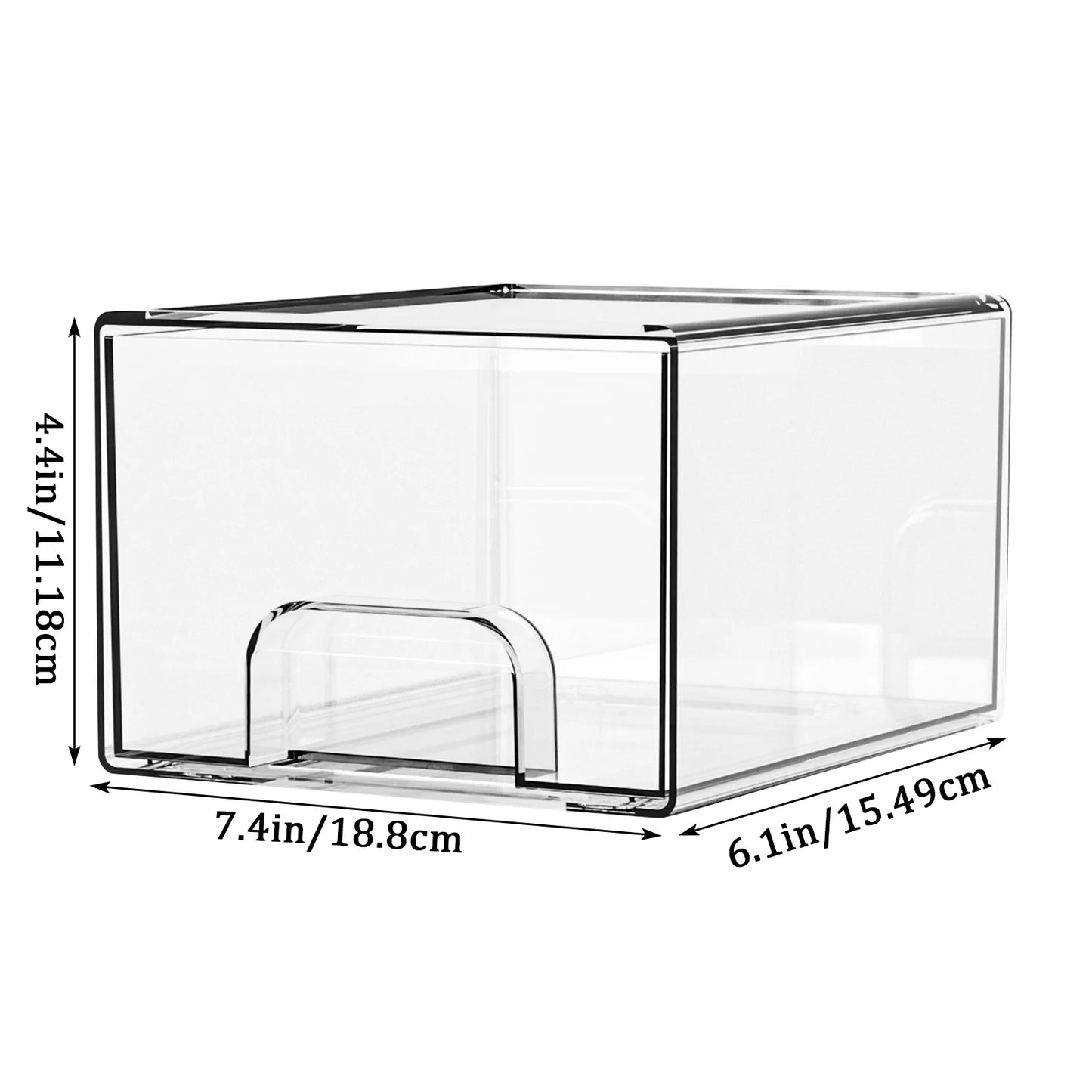 4 Pack Transparent Stackable Storage Drawers, Acrylic Cosmetic Organizer for Bathroom & Vanity