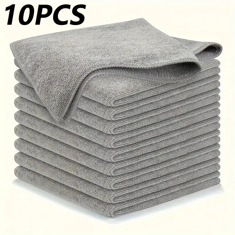 Thickened Microfiber Cleaning Cloths – Lint-Free Reusable Absorbent Towels for Car Windows and Household Cleaning