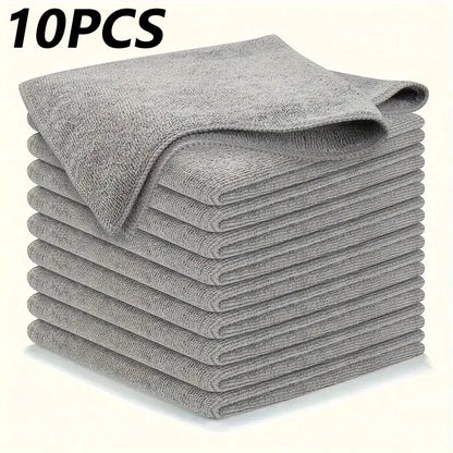 Thickened Microfiber Cleaning Cloths – Lint-Free Reusable Absorbent Towels for Car Windows and Household Cleaning