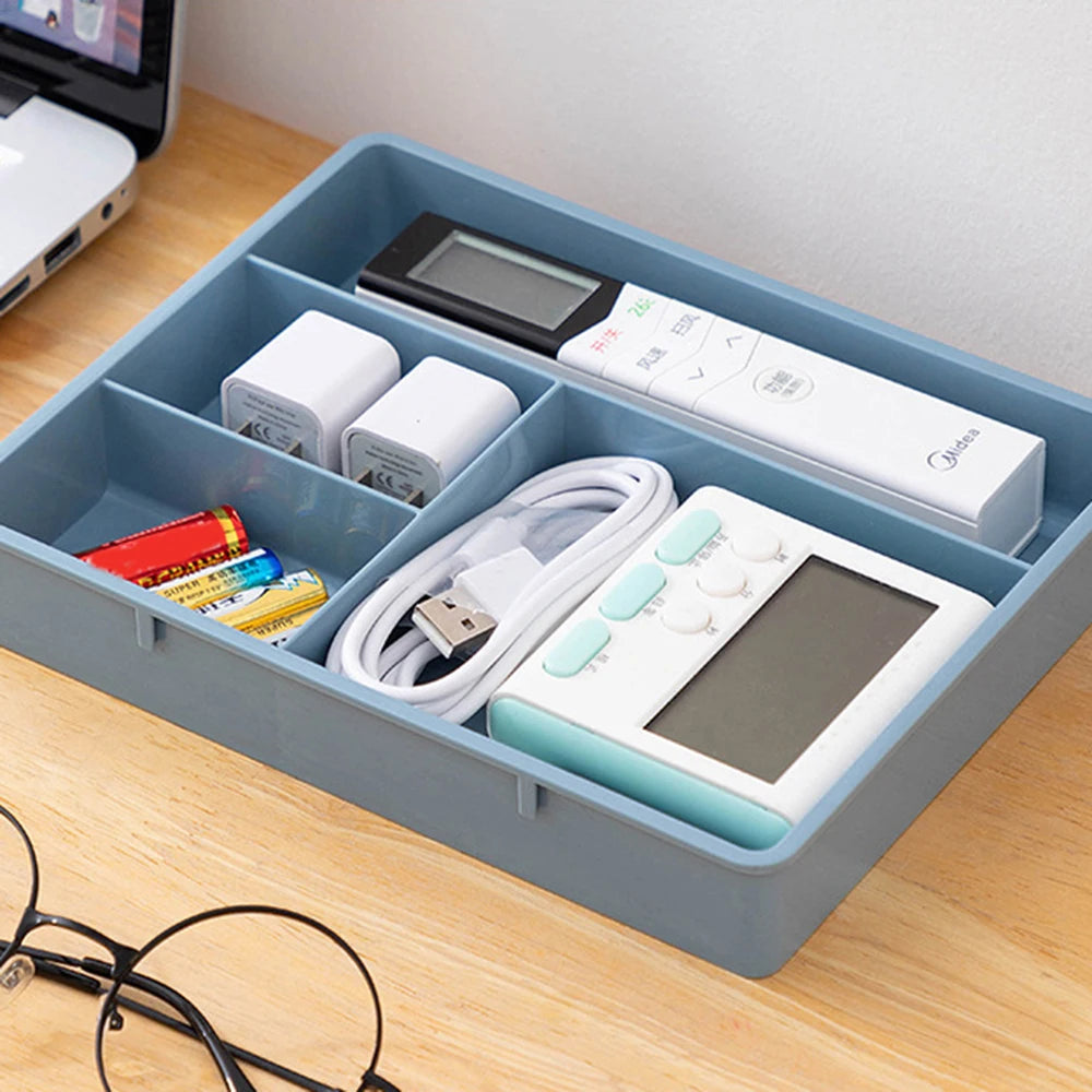 Stackable Desk Drawer Organizer – Multi-Cell Storage Tray for Jewelry, Makeup & Office Supplies