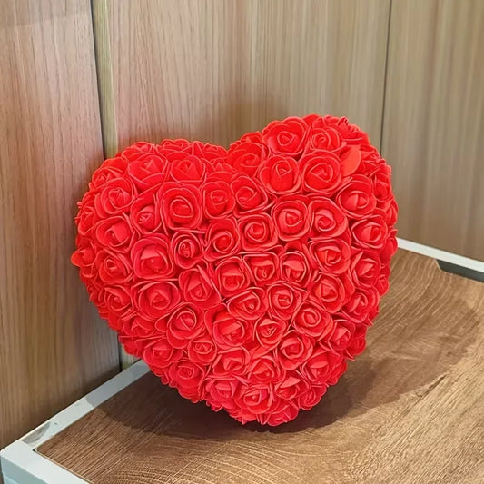 15cm 3D Heart-Shaped Artificial Rose Flower, Romantic Decorative Gift for Valentine’s Day, Mother’s Day, Graduation, Birthday, and Wedding Décor