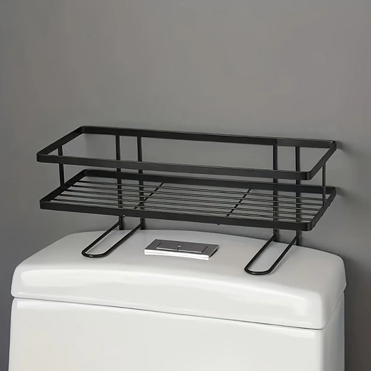 Non-Perforated Toilet Storage Rack – Multifunctional Bathroom Organizer with No-Drill Installation