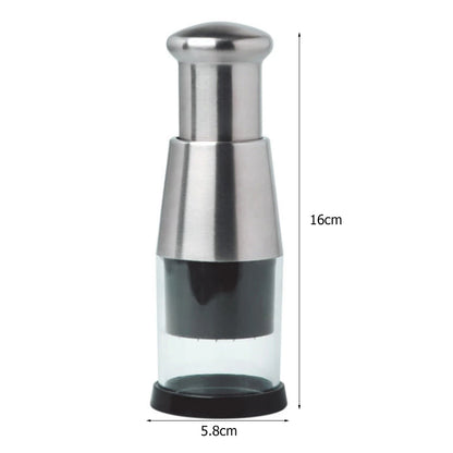 Stainless Steel Manual Hand Chopper – Mini Garlic Chopper Vegetable Slicer Mincer Crusher for Garlic, Ginger, Herbs, and Nuts