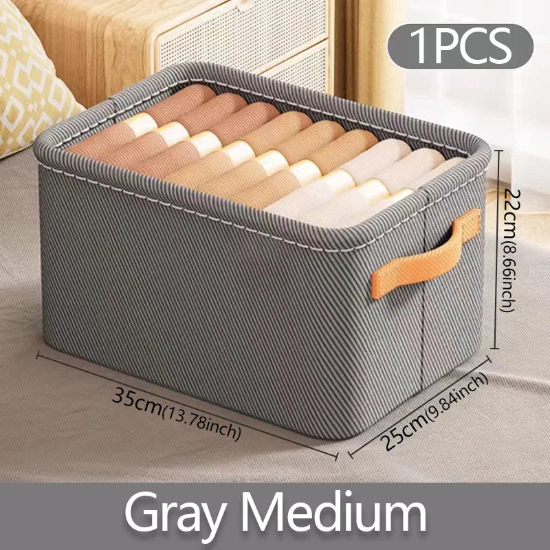 Thickened Foldable Clothes Storage Box – Versatile Closet & Drawer Organizer with Reinforced Handles