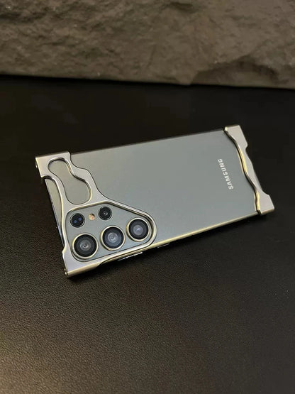 For Samsung Galaxy S25 Series Phone Case Aluminum Alloy Bumper with Lens Film and Corner Protection