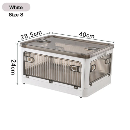 Foldable Storage Box with Wheels, Stackable Closet Organizer for Clothes, Quilts, Toys & Books