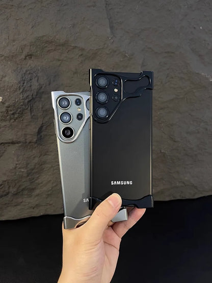 For Samsung Galaxy S25 Series Phone Case Aluminum Alloy Bumper with Lens Film and Corner Protection