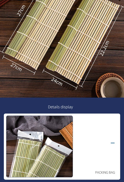 DIY Bamboo Sushi Maker Rolling Mat – Sushi Tools Rice Roller Hand Maker Kitchen Gadget