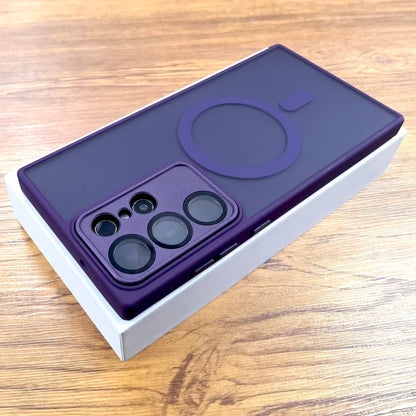 Luxury Matte Case For Samsung Galaxy S25 series Magsafe Charge Cover