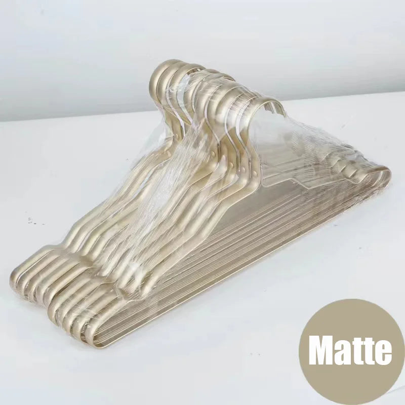 Aluminum Alloy Clothes Hangers (5/10PCS) – Anti-Slip Coat Hangers for Drying & Wardrobe Space Saving