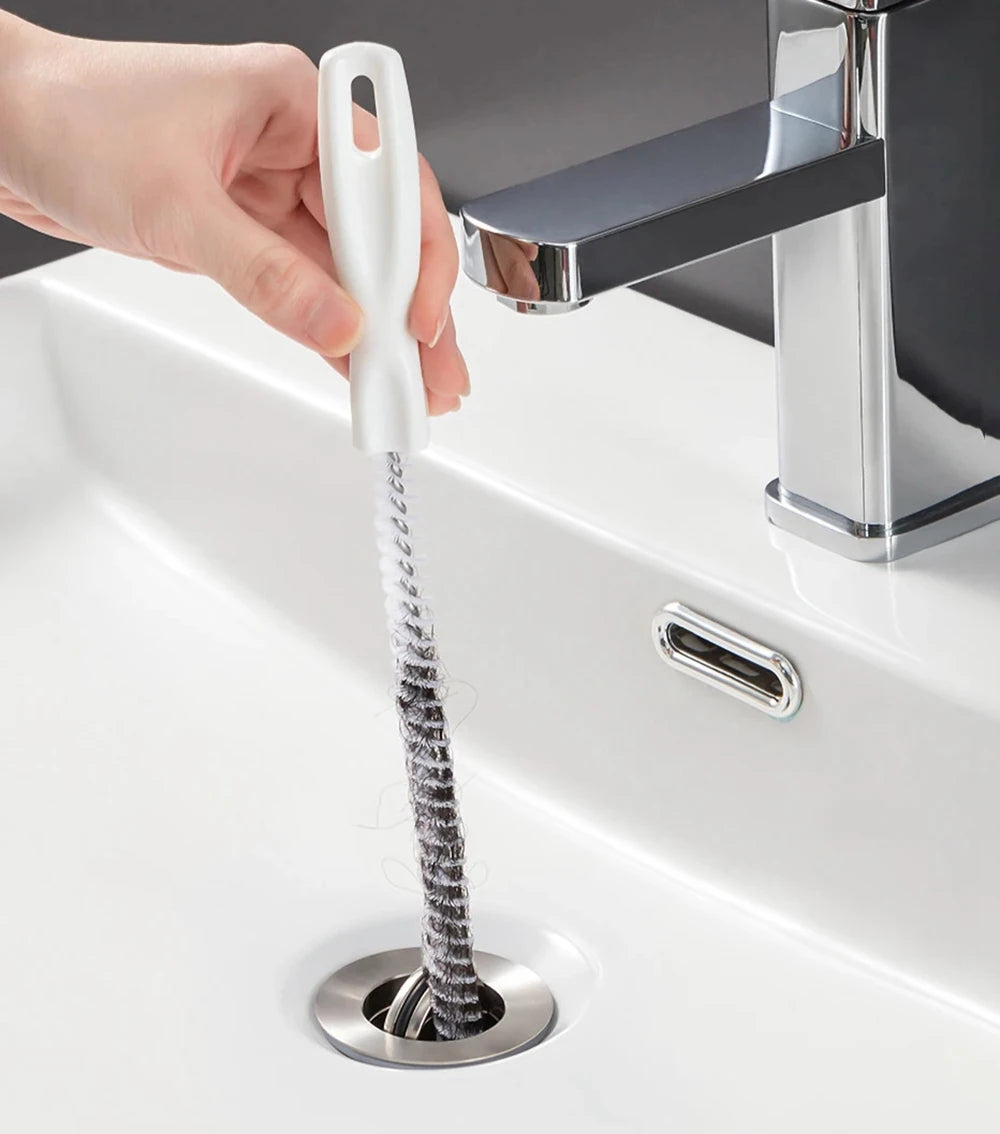 Pipe Dredging Brush – Flexible Drain Cleaner for Bathroom Hair, Sink & Sewer Clog Removal