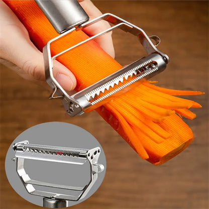 Stainless Steel Vegetable Peeler, Multifunctional Double-Head Fruit Peeler and Julienner for Kitchen Use